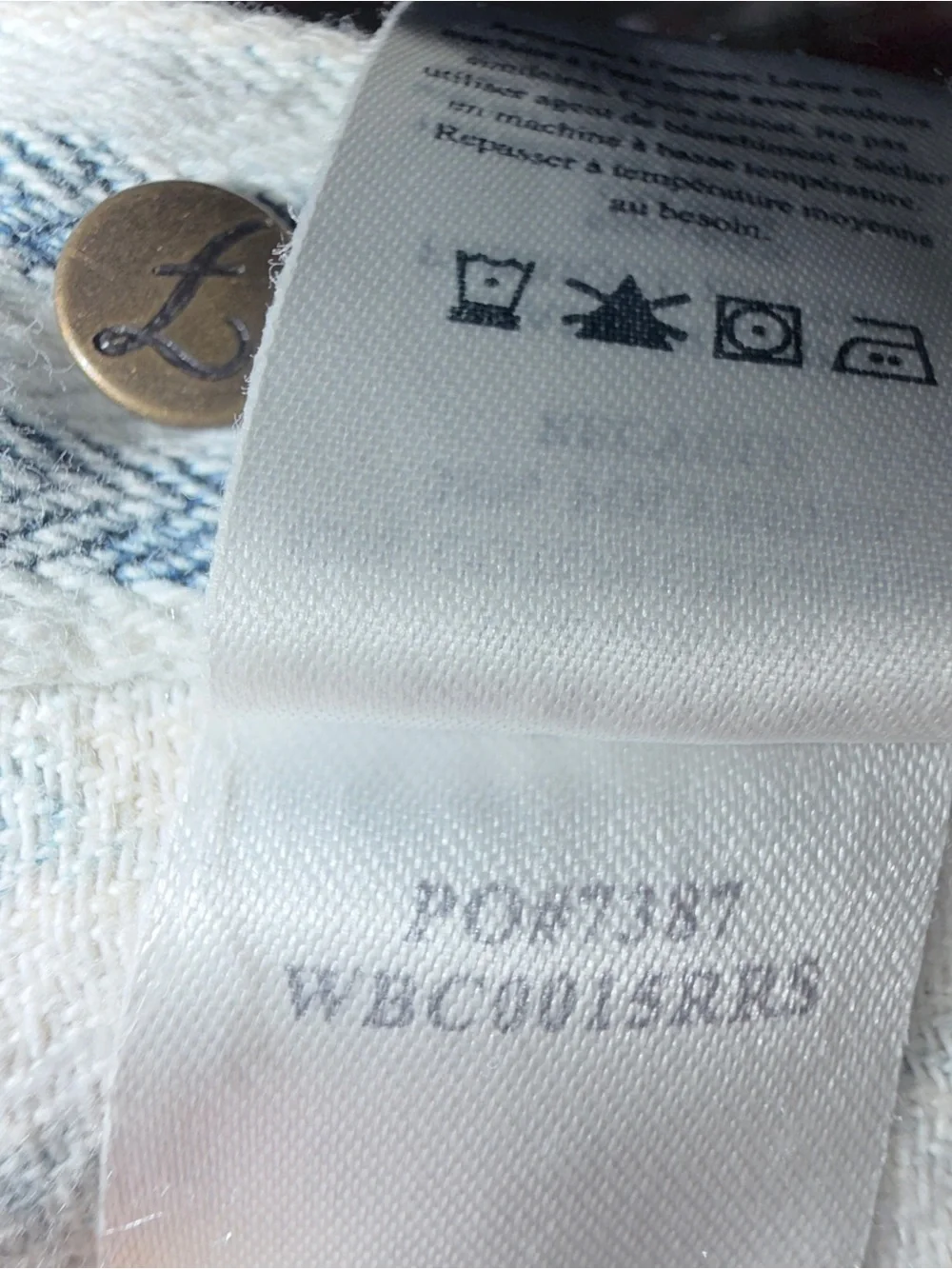 Fahearty Women’s Striped White & Blue Overalls - Casual Workwear Style. Sz M - Picture 6 of 7